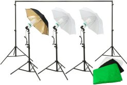 Bresser Set D'Eclairage Lumiere Du Jour Et De Fond De Studio Bresser Br-2120 1600W | Sets De Lumiere Du Jour