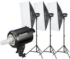 Bresser Bresser Brm-300Am Kit De Flashs De Studio 3X 300W | Kits Flash De Studio