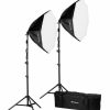 Bresser Kit Softbox Lumiere Du Jour Bresser Br-2860 Led 2X50W | Sets De Led