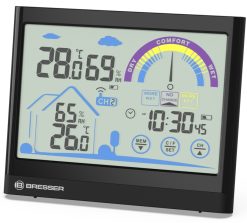 Bresser Thermo-Hygrometre Bresser Ventair Avec Ecran Tactile Et Recommandation De Ventilation | Climat Ambiant Et Qualite D'Air