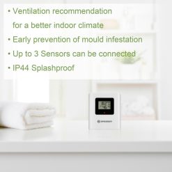 Bresser Thermo-Hygrometre Bresser Ventair Avec Ecran Tactile Et Recommandation De Ventilation | Climat Ambiant Et Qualite D'Air