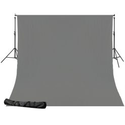 Bresser Support De Fond Portatif Bresser Br-D24 Avec Fond En Tissu 2,5X3M Gris | Systemes De Fonds