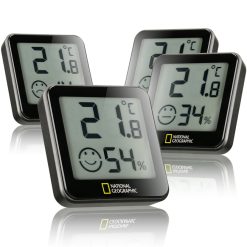 Bresser National Geographic Thermo-/Hygrometre Tempy Kit De 4 Pieces | Thermometre/Hygrometre