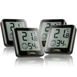 Bresser National Geographic Thermo-/Hygrometre Tempy Kit De 4 Pieces | Climat Ambiant Et Qualite D'Air