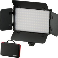 Bresser Torche Led Video Bresser Pt Pro 15B-Ii Bi-Color Avec Volets Coupe-Flux, Accumulateur Et Etui | Led