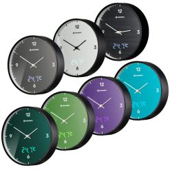 Bresser Bresser Mytime Ledsec Horloge Murale 24 Cm Avec Affichage De La Temperature | Horloges