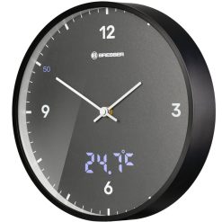 Bresser Bresser Mytime Ledsec Horloge Murale 24 Cm Avec Affichage De La Temperature | Horloges