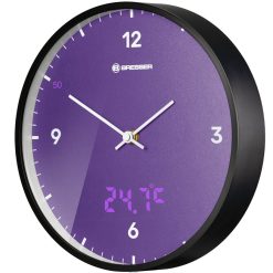 Bresser Bresser Mytime Ledsec Horloge Murale 24 Cm Avec Affichage De La Temperature | Horloges