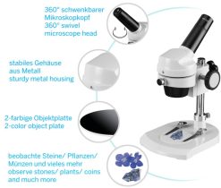 Bresser Microscope A Lumiere Incidente Bresser Junior Avec Grossissement 20 Fois Et Boitier Stable En Metal | Microscopie