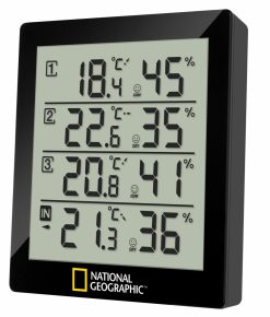 Bresser National Geographic Thermohygrometre Pour 4 Points De Mesure | Climat Ambiant Et Qualite D'Air