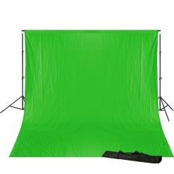 Bresser Bresser Br-D23 Support De Fond De Studio + Fond De Studio En Tissu 3 X 4M Vert Chromakey | Systemes De Fonds