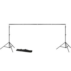 Bresser Bresser Br-D23 Support De Fond De Studio + Fond De Studio En Tissu 3 X 4M Vert Chromakey | Systemes De Fonds