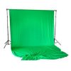 Bresser Bresser Br-D26 Support De Fond + Fond De Studio En Tissu 3 X 6 M Vert Chroma Key | Systemes De Fonds