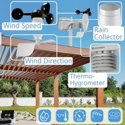 Bresser Bresser Station Meteo Couleur Wifi Avec Capteur Exterieur 5-En-1 | Centrale Meteo