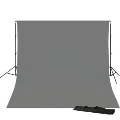 Bresser Bresser Br-D23 Support De Fond De Studio + Fond De Studio En Tissu 3 X 6M Gris | Systemes De Fonds