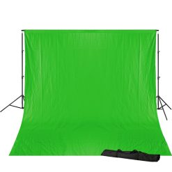 Bresser Bresser Br-D23 Support De Fond De Studio + Fond De Studio En Tissu 3 X 6M Vert Chromakey | Systemes De Fonds