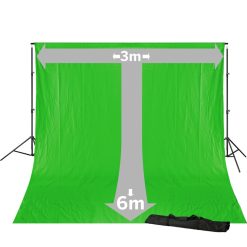 Bresser Bresser Br-D23 Support De Fond De Studio + Fond De Studio En Tissu 3 X 6M Vert Chromakey | Systemes De Fonds