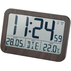 Bresser Horloge Murale /De Table Bresser Mytime Mc Lcd En Aspect Bois 225X150Mm | Horloges