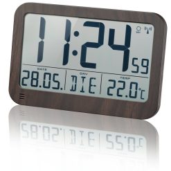 Bresser Horloge Murale /De Table Bresser Mytime Mc Lcd En Aspect Bois 225X150Mm | Horloges