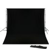 Bresser Bresser Br-D23 Support De Fond De Studio + Fond De Studio En Tissu 3 X 4M Noir | Systemes De Fonds