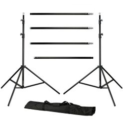 Bresser Bresser Br-D23 Support De Fond De Studio + Fond De Studio En Tissu 3 X 4M Noir | Systemes De Fonds