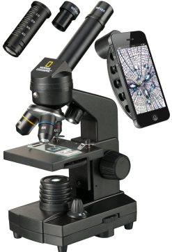 Bresser National Geographic 40X-1280X Microscope Avec Support Pour Smartphone | Microscopie