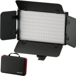 Bresser Torche Led Video Bresser Pt Pro 15B-Ii Bi-Color Avec Volets Coupe-Flux, Accumulateur Et Etui | Eclairage Led Video