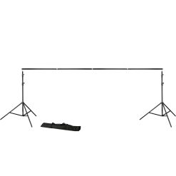 Bresser Bresser Br-D23 Support De Fond De Studio + Fond De Studio En Tissu 3 X 4M Chromakey Bleu | Systemes De Fonds