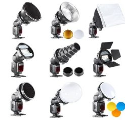 Bresser Jeu De 7 Pieces De Modificateur De Lumiere Bresser Br-Set7 Pour Flashs Cobra | Softboxes