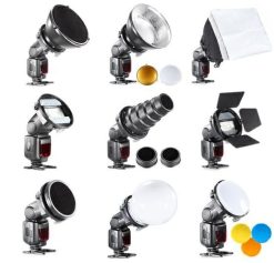 Bresser Jeu De 7 Pieces De Modificateur De Lumiere Bresser Br-Set7 Pour Flashs Cobra | Softboxes