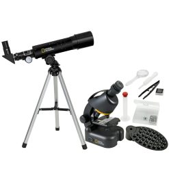 Bresser Telescope + Microscope Compacts National Geographic Avec Support De Smartphone | Microscopie