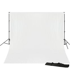 Bresser Bresser Br-D23 Support De Fond De Studio + Fond De Studio En Tissu 3 X 4M Blanc | Systemes De Fonds