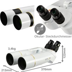 Bresser Explore Scientific Bt-70 Sf Telescope Binoculaire Avec Oculaires 62 Degres Ler 20 Mm | Jumelles