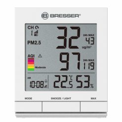 Bresser Appareil De Mesure Des Poussieres Fines Bresser Pm 2,5 / Pm 10 Avec Capteur Radio | Climat Ambiant Et Qualite D'Air